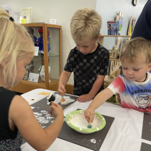 Art making at the T.B. Scott Free Library in Merrill, Wisconsin.